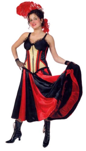 French Cancan goud zwart rood - 